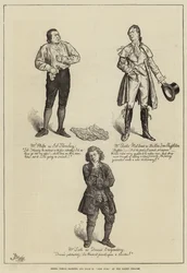 Panowie Phelps, Mathews i Toole w "Johnie Bullu" w Gaiety Theatre